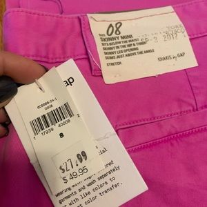 GAP - Hot Pink Khakis - brand new - size 8